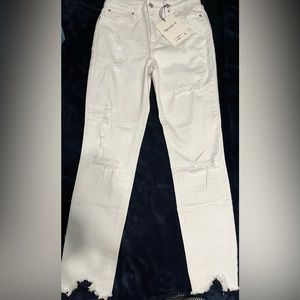 Special A distressed white denim jeans